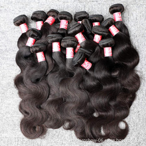 Modern Show Hair vendor Wholesale 12a best quality brazilian double drawn cuticle aligned virgin hair bundle